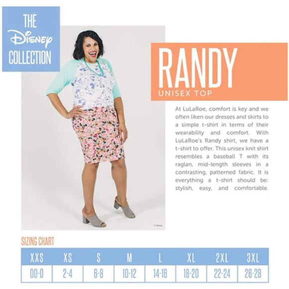 LuLaRoe LLR Disney Collection Donald Duck 3/4 Sleeve Randy Baseball Tee Women XS - Picture 8 of 8